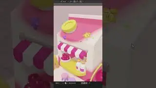 3D Modeling Cherry Dairy Store | Blender Tutorial #shorts  #blender3d  #blender  #tutorial
