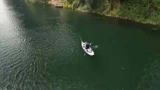 Hobie outback with dji mini 3 pro fishing.