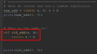 02 Using Lambda expressions in Python