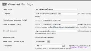 Editing WordPress Blog Title and Subtitle or  