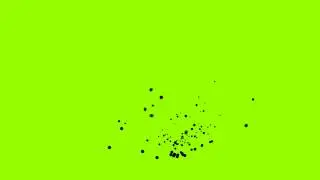 Black Particles Spinning on a green Screen Background - Royalty Free Footage