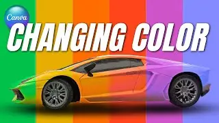 How To Change Color of Object In Canva Tutorial Car Poster Design