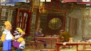 Random Mugen Battle- Homer vs. Wario