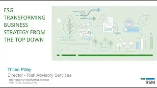 ESG: Transforming business strategy from the Top Down