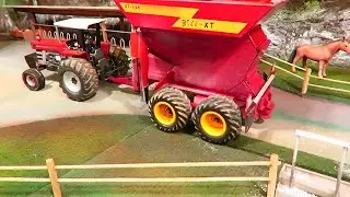 Feeding Cows Outdoor with Agriculture Machinery
