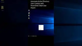 Automate Active Directory User Creation with PowerShell | Bulk User Import 