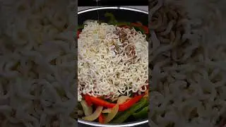 Instant noodles with veggies. Kalamansi (sweet tangy lemon) flavour