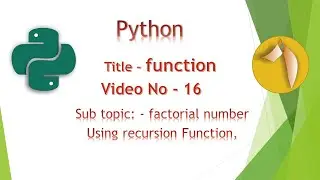 how to create a factorial function using recursion in python.