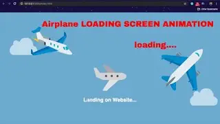 Airplane loading screen animation using CSS