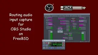 Routing audio input capture menggunakan QjackCtl untuk OBS Studio - FreeBSD