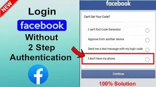 How To Login Facebook Without 2 Factor Authentication Code ||Bypass Two-Factor Authentication
