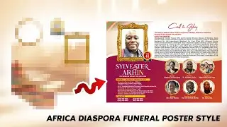 American Funeral Poster for Ghanaians template