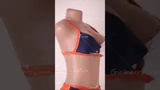 Girlmerry Sexy colorblock high waist backless sling bikini sets(no cover-ups) Wholesale BA009472