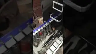 finding space,beer fridge ,air tool storage