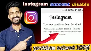insttargarm account disabled 30days kaise solve kaise kare ? // How to recover insttargarm account ?