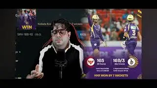TATA IPL KKR 169/3vs165/10 SHR KKR WON BY7 WKTS A Rahane36(43)A Raghuvanshi (59) 