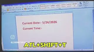 How To Insert Current Date & Time In Ms Word 