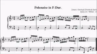 LCM Piano 2021-2024 Grade 4 List A1 JFC Bach Poloanise in F BRA 123 Sheet Music
