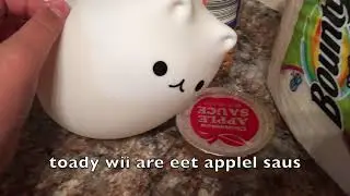 eggcat eets applel saus