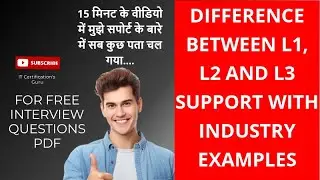Difference Between L1,L2 and L3 support  | L1,L2,L3 support mein kya difference hai 