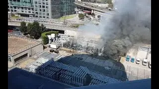 France  Incendie à Issy  - Hauts de Seine  27/07/2018