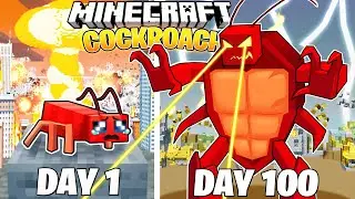 I Survived 100 Days as a COCKROACH in Minecraft!