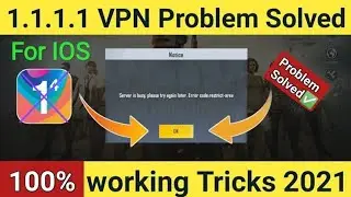 1.1.1.1. Vpn Not Working Fix The Problem IN Pubg Mobile | 1.1.1.1 Vpn Not Connecting | Sdexp Gaming