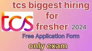 tcs fresher hiring biggest opportunity for IT students. Apply soon for 2024. part 1