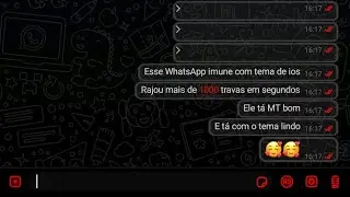 🔥😼LANCEI! MELHOR WHATSAPP IMUNE COM TEMA DE IOS COM A BASE MB DA ATUALIDADE!! COM A MELHOR RAJADA!😼🔥