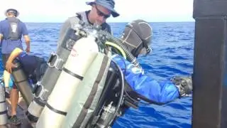 Getting ready for a deep sea dive
