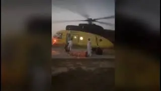Житель села Селиярово прогоняет врачей, прибывших на вертолёте с целью эвакуации ковид больного