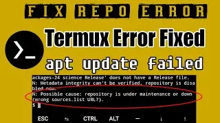 How to fix Repository is Under maintenance or Down (Wrong Sources.list URL?)