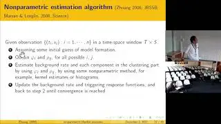 Jiancang Zhuang - Estimation, diagnostics, and extensions of nonparametric Hawkes processes