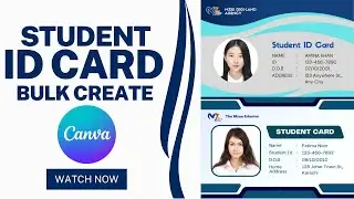 how to make creative id card design In Canva  | canva bulk create | canva tutorial