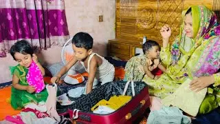 সিলেট থেকে আব্বু আসছে তাই বাবার বাড়ি যাওয়ার প্রস্তুতি চলছে | Village Life with Sati