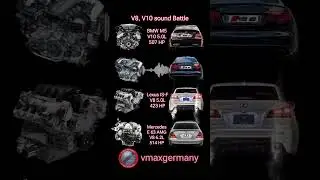 BMW M5 E60 V10 vs Audi RS6 C6 V10 vs Lexus IS-F V8 vs Mercedes E63 W211 Exhaust Sound 