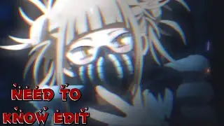 ⚠️FLASH WARNING⚠️Need To Know//🩸Toga Himiko Edit💉//BNHA//Alight Motion