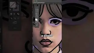 How to Create Line Art in Illustrator! 🎨🙌 Wednesday Addams 