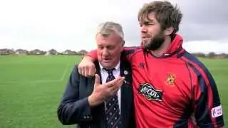 England rugby's Geoff Parling visits his first club, Stockton RFC