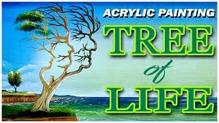 How to Paint the Tree of Life Acrylic Painting (EASY PAINTING)