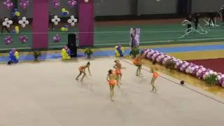 Сборная команда г  Киева номер 1 2003 г р  Упражнение с 5 ю мячами  В составе Рокоман Вита и Палийчу
