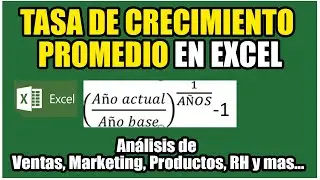 Como calcular la tasa de Crecimiento Promedio Anual en Excel | Porcentajes Promedio de Variación