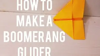 how to make a paper boomerang glider || Make your craft ||