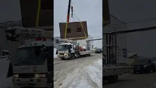 Перевозим модульную бытовку на участок клиента