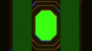 Neon Glowing Frame - Abstract Border - Green Screen - Neon Edges - FULL SCREEN (vertical) - Shorts