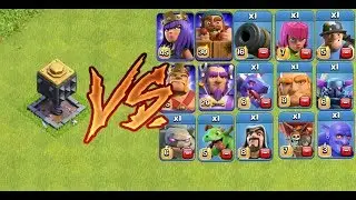 Max Crusher vs All Max Troops!!! Clash of clans