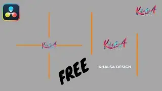 FREE!! Logo Intro Motion Graphics in Davinci Resolve | a13