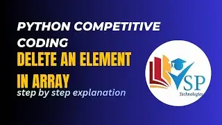 Delete an Element in Array Using Python | Placement Coding Question