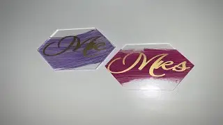 How to Create Acrylic Place Cards for your Wedding or Event using a Cameo or Cricut. Free Giveaway!!