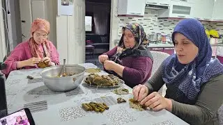 Yaprak sarması yaptık öğlen yemeği